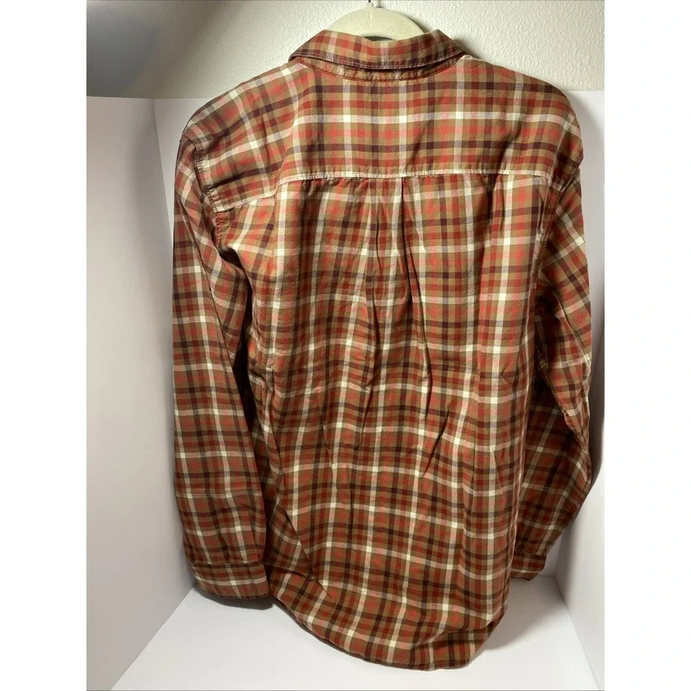 North Face Shirt Mens Large Long Sleeve Button Front Plaid Pocket‎ Outdoors C1
